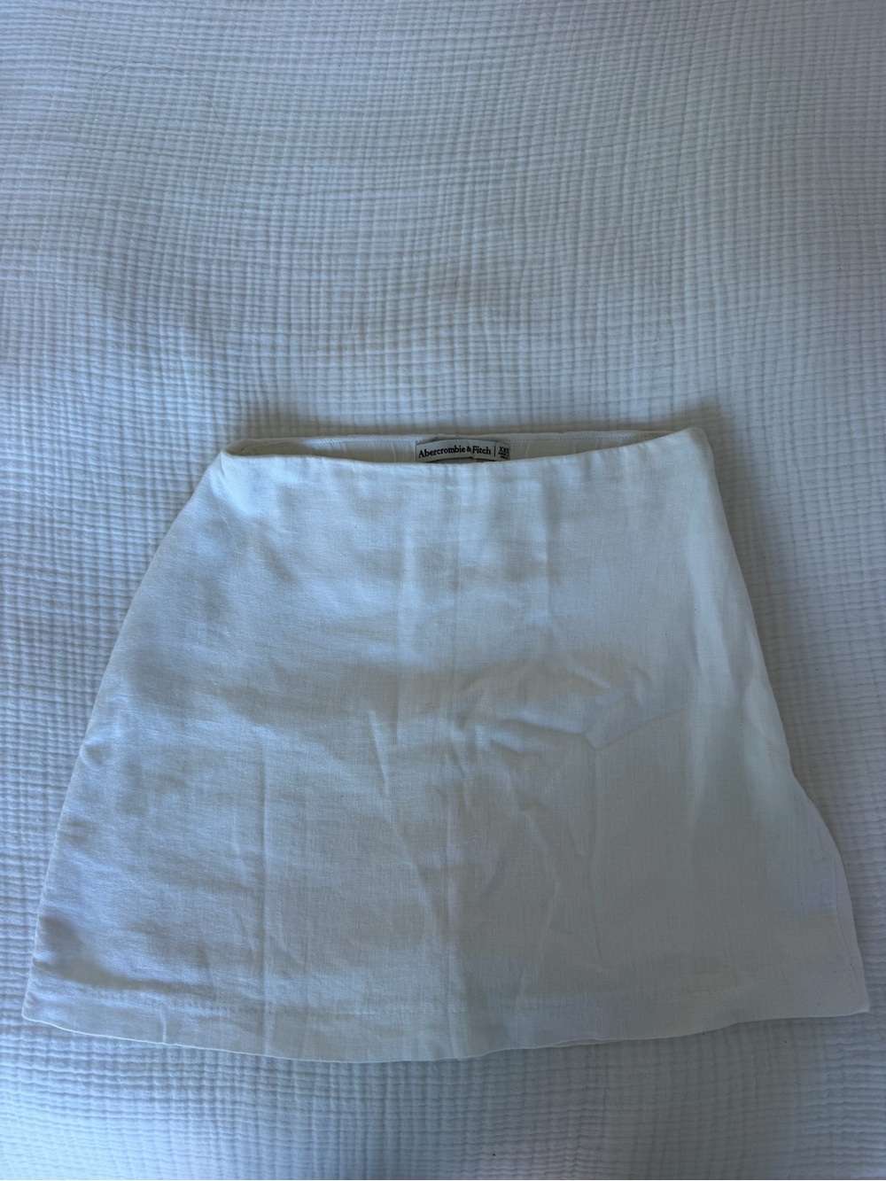 Abercrombie & Fitch White Linen Mini Skort